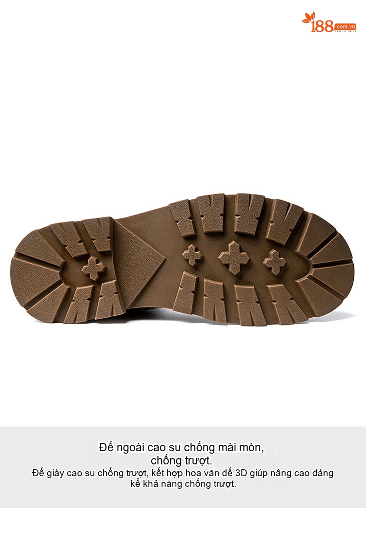 Boot Chelsea Nam Da Bò Khóa Kéo Chiều Cao Đế Khoảng 4cm Màu Đen, Nâu chi tiết 11