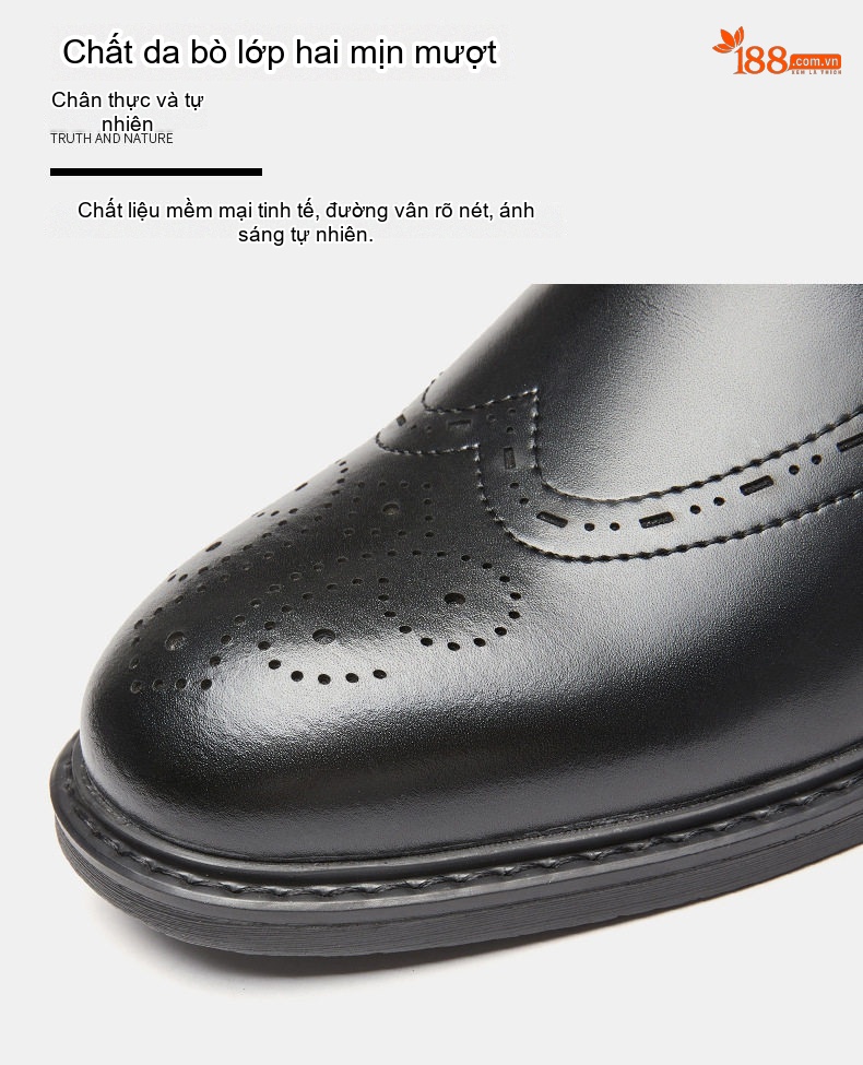 Boot Chelsea Nam Da Bóng Cao Cổ Phong Cách Anh Quốc Chiều Cao Đế Khoảng 3cm Màu Đen, Nâu chi tiết 3