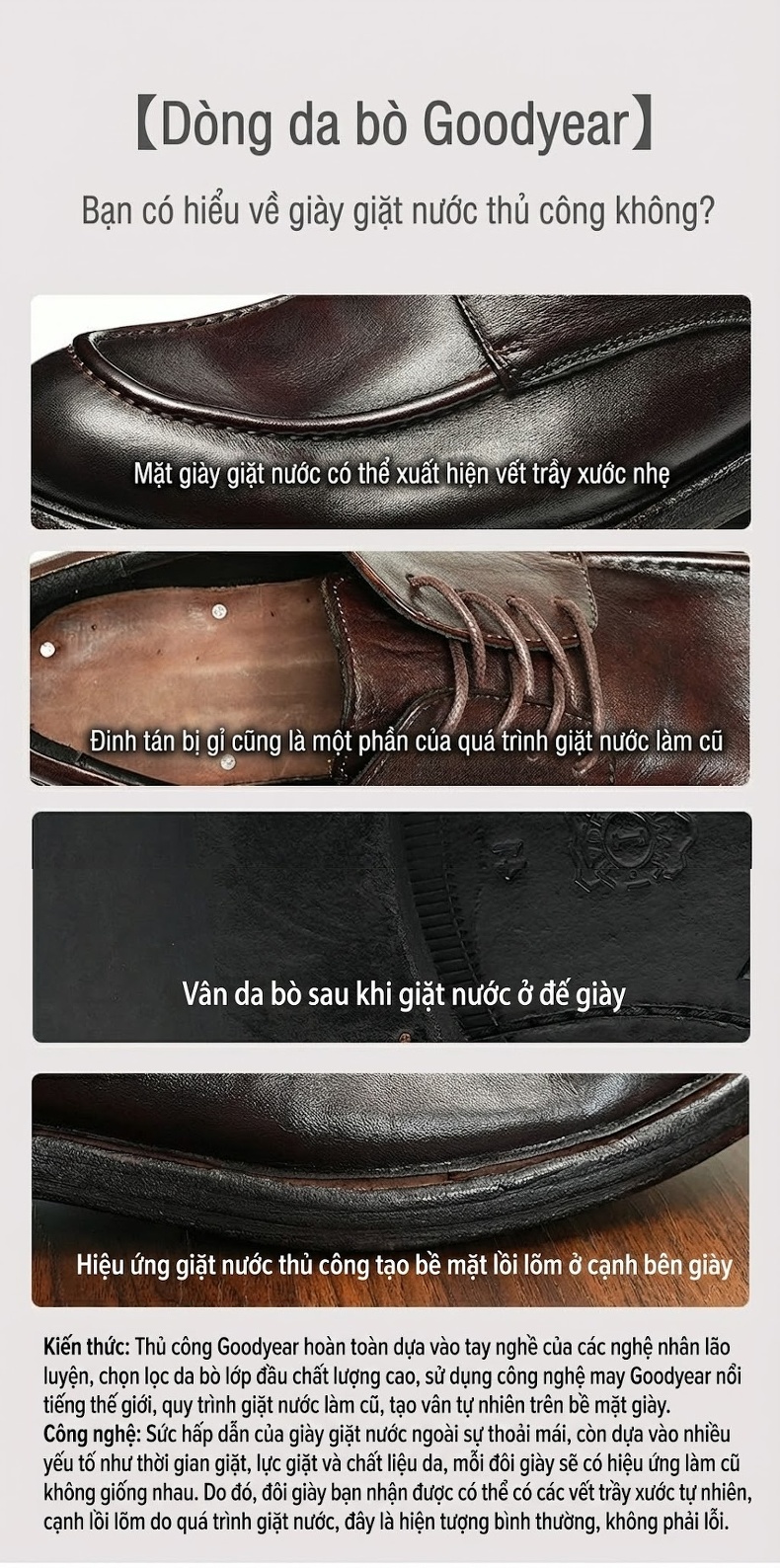 Boot Chelsea Nam Goodyear Da Thật Chiều Cao Đế Khoảng 3cm Màu Đen, Nâu chi tiết 1