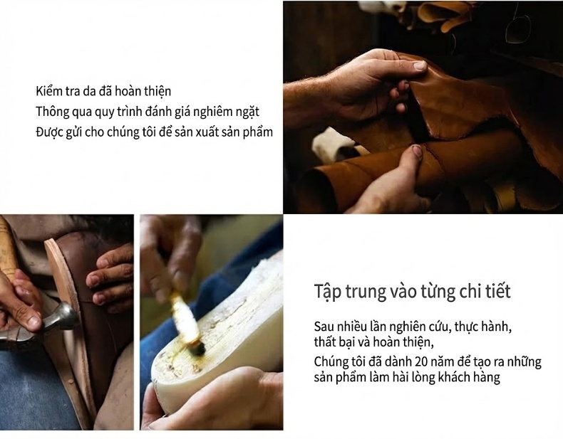Boot Martin Nam Da Bò Họa Tiết Chiều Cao Đế Khoảng 3cm Màu Đen, Đỏ chi tiết 20