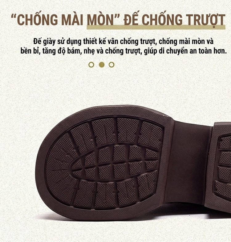 Boot Martin Nữ Cổ Thấp Da Mờ Đế Dày Phong Cách Anh Quốc Chiều Cao Đế Khoảng 5cm Màu Đen, Nâu chi tiết 6