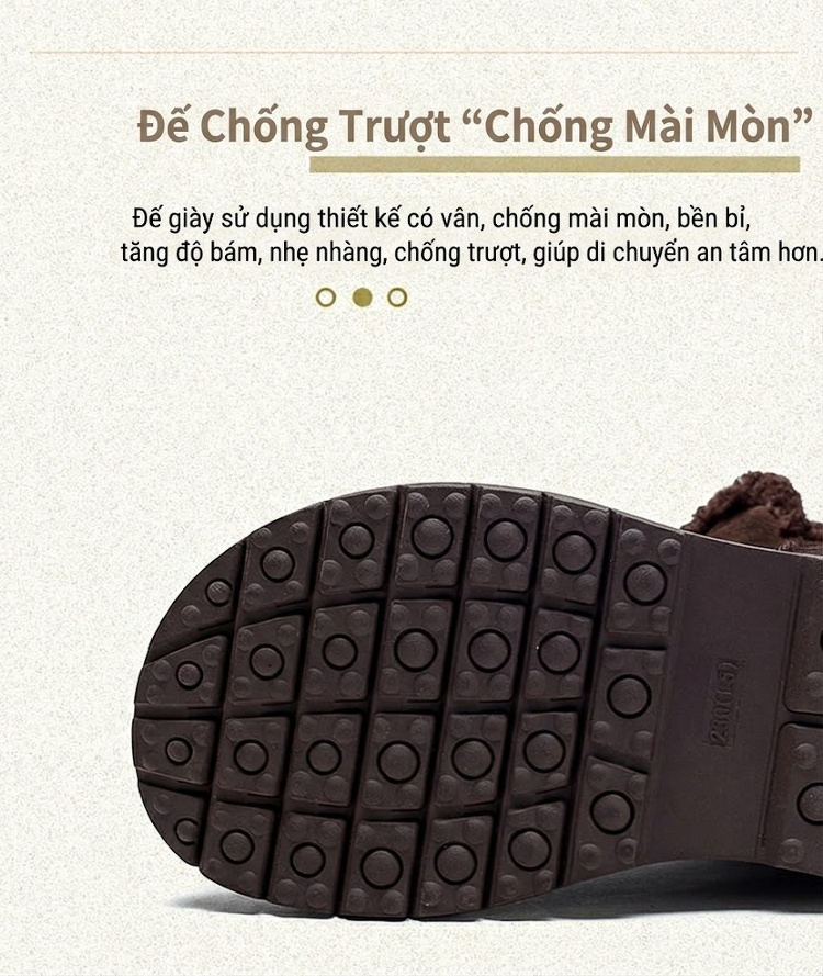 Boot Martin Nữ Cổ Thấp Lót Lông Giữ Ấm Đế Dày Chiều Cao Đế Khoảng 4cm Màu Đen, Trắng, Nâu chi tiết 5