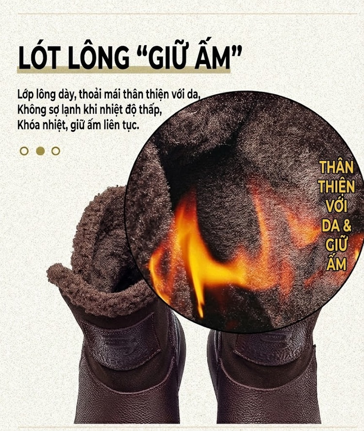 Boot Martin Nữ Cổ Thấp Lót Lông Giữ Ấm Đế Dày Chiều Cao Đế Khoảng 4cm Màu Đen, Trắng, Nâu chi tiết 6
