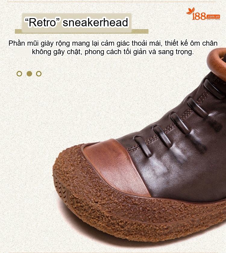 Boot Martin Nữ Da Bò Mềm Mại Đế Bệt Chiều Cao Đế Khoảng 2cm Màu Đen, Nâu chi tiết 5