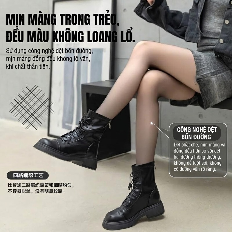 Boot Nam Cao Cổ Da Thật Phong Cách Retro Chiều Cao Đế Khoảng 3cm Màu Nâu chi tiết 5