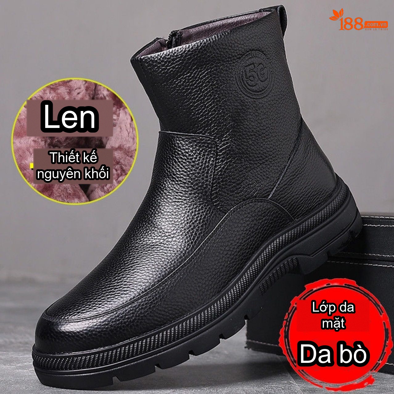 Màu đen 88888 da bò len