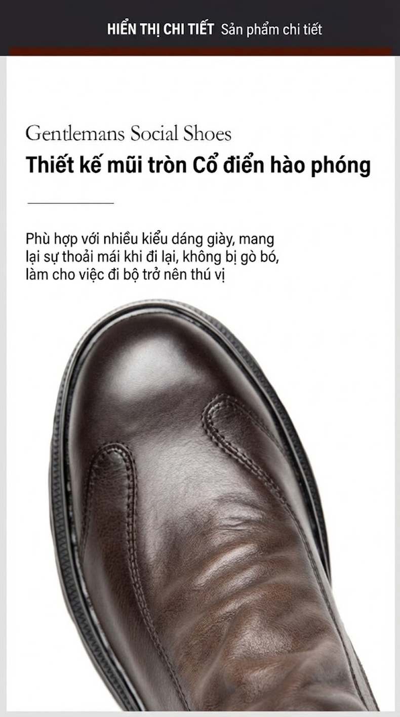 Boot Nam Da Thật Cổ Ngắn Phong Cách Anh Quốc Chiều Cao Đế Khoảng 4cm Màu Đen, Nâu chi tiết 8