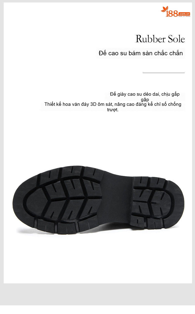 Boot Nam Da Thật Cổ Ngắn Phong Cách Anh Quốc Chiều Cao Đế Khoảng 4cm Màu Đen, Nâu chi tiết 12