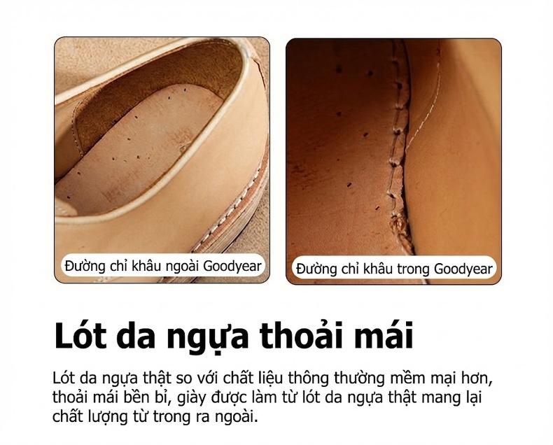 Boot Nam Da Thật Goodyear Cổ Lửng Chiều Cao Đế Khoảng 3cm Màu Nâu Đậm, Đen chi tiết 21