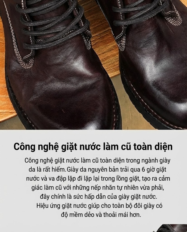 Boot Nam Da Thật Goodyear Cổ Lửng Chiều Cao Đế Khoảng 3cm Màu Nâu Đậm, Đen chi tiết 35