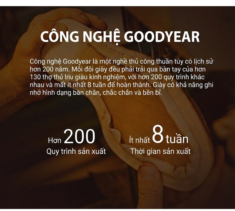Boot Nam Da Thật Goodyear Cổ Lửng Chiều Cao Đế Khoảng 3cm Màu Nâu Đậm, Đen chi tiết 3