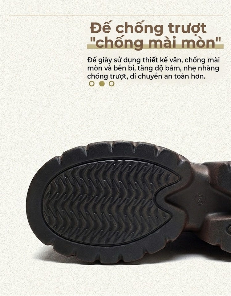Boot Nữ Cổ Cao Da Bò Dây Buộc Bên Hông Chiều Cao Đế Khoảng 8cm Màu Đen, Nâu chi tiết 4