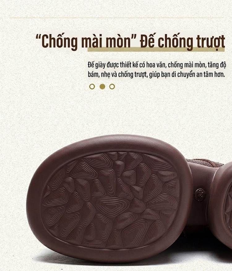 Boot Nữ Cổ Cao Da Bò Khóa Bên Hông Phong Cách Vintage Chiều Cao Đế Khoảng 6cm Màu Đen, Nâu chi tiết 4