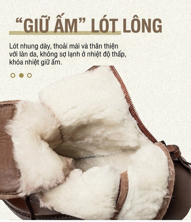 Boot Nữ Cổ Cao Đế Dày Khoảng 5cm Ôm Chân Phong Cách Retro Màu Đen, Nâu chi tiết 5