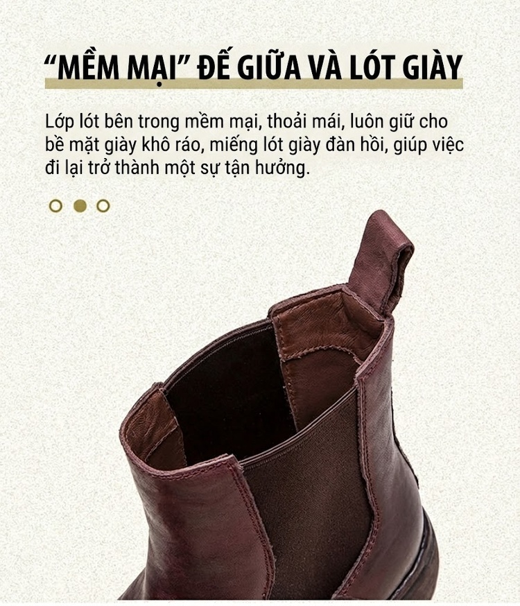 Boot Nữ Cổ Lửng Da Bóng Chiều Cao Đế Khoảng 3cm Màu Đen, Nâu chi tiết 7