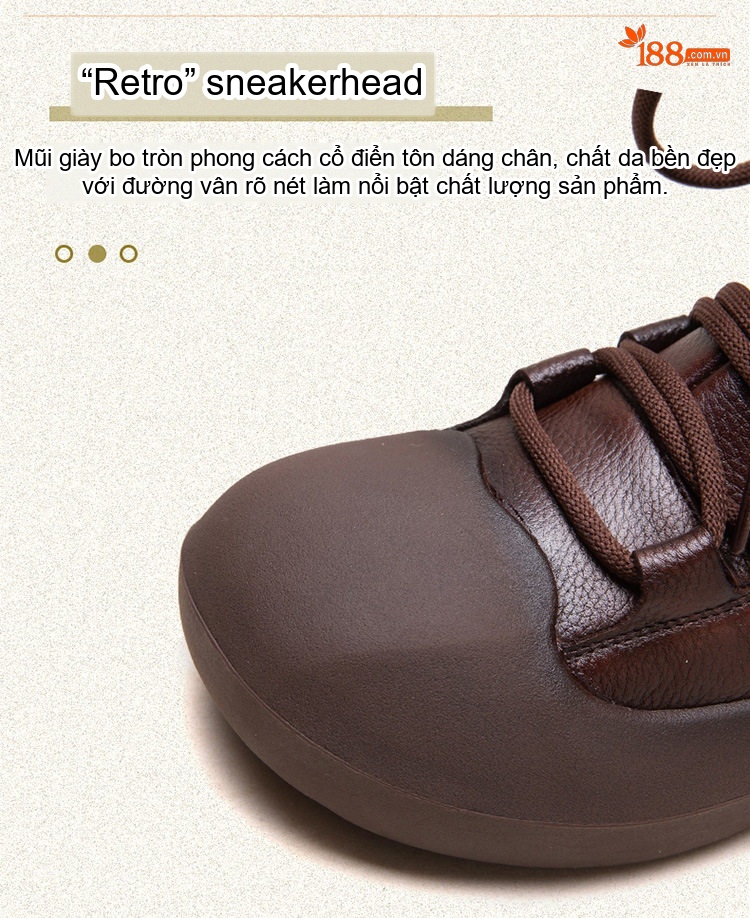 Boot Nữ Cổ Lửng Dây Buộc Đế Dày Phong Cách Retro Chiều Cao Đế Khoảng 4cm Màu Đen, Nâu chi tiết 5