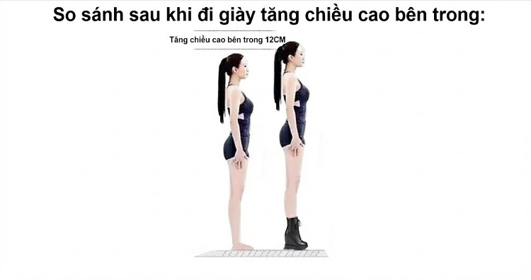 Boot Nữ Cổ Ngắn Da Bóng Buộc Dây Đế Xuồng Chiều Cao Đế Khoảng 6cm Màu Đen, Trắng chi tiết 1