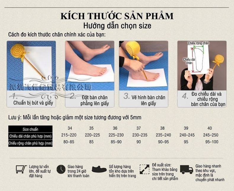 Boot Nữ Cổ Ngắn Da Bóng Gót Vuông Siêu Cao Đế 18cm Phong Cách Bar Màu Đen chi tiết 12
