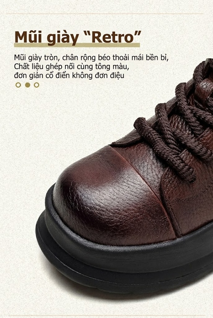 Boot Nữ Cổ Ngắn Đế Dày Chiều Cao Đế Khoảng 5cm Khóa Kéo Bên Hông Lót Lông Giữ Ấm Màu Đen, Nâu chi tiết 4