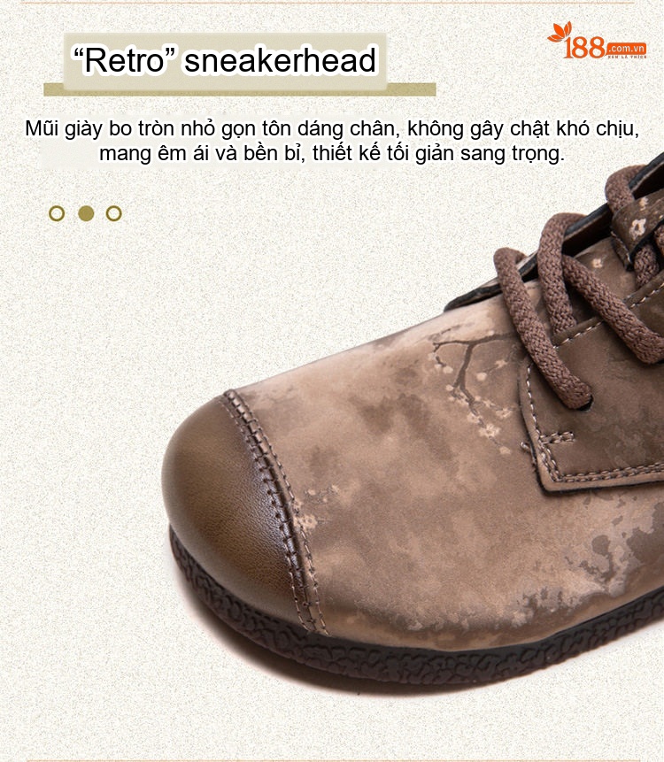 Boot Nữ Cổ Ngắn Khóa Kéo Bên Hông Phong Cách Dân Tộc Chiều Cao Đế Khoảng 2cm Màu Nâu, Đen chi tiết 3