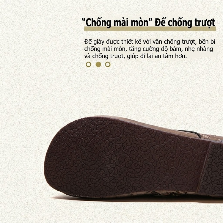 Boot Nữ Cổ Ngắn Khóa Kéo Bên Hông Phong Cách Dân Tộc Chiều Cao Đế Khoảng 2cm Màu Nâu, Đen chi tiết 4