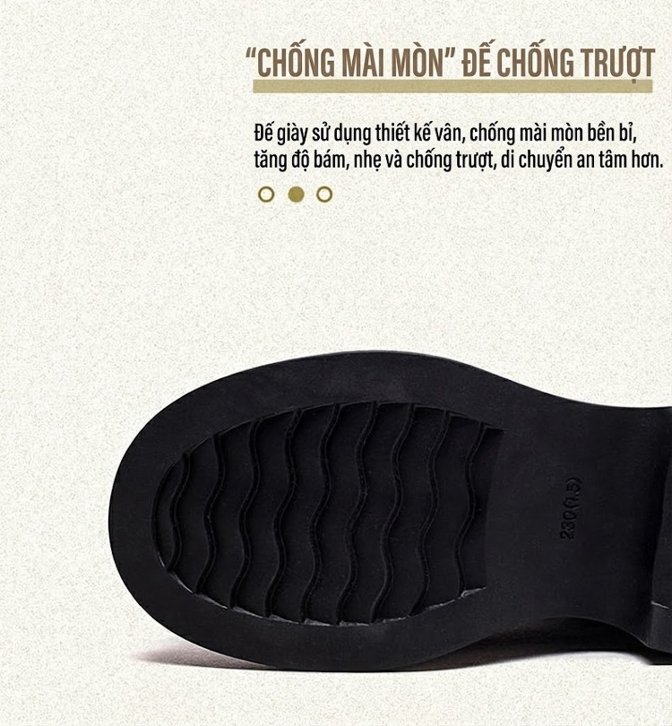 Boot Nữ Cổ Ngắn Lót Lông Cừu Giữ Ấm Chiều Cao Đế Khoảng 4cm Phong Cách Anh Quốc Màu Đen, Nâu chi tiết 5
