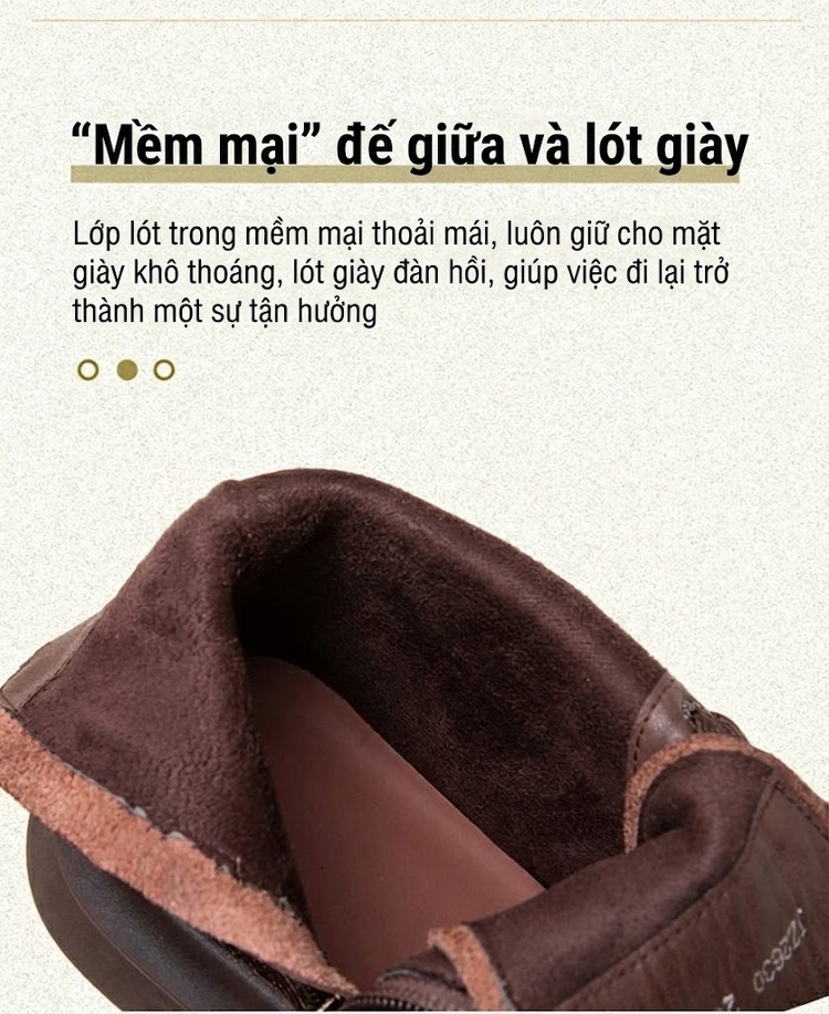 Boot Nữ Cổ Ngắn Thiết Kế Retro Anh Quốc Da Mờ Chiều Cao Đế Khoảng 4cm Màu Đen, Nâu chi tiết 7