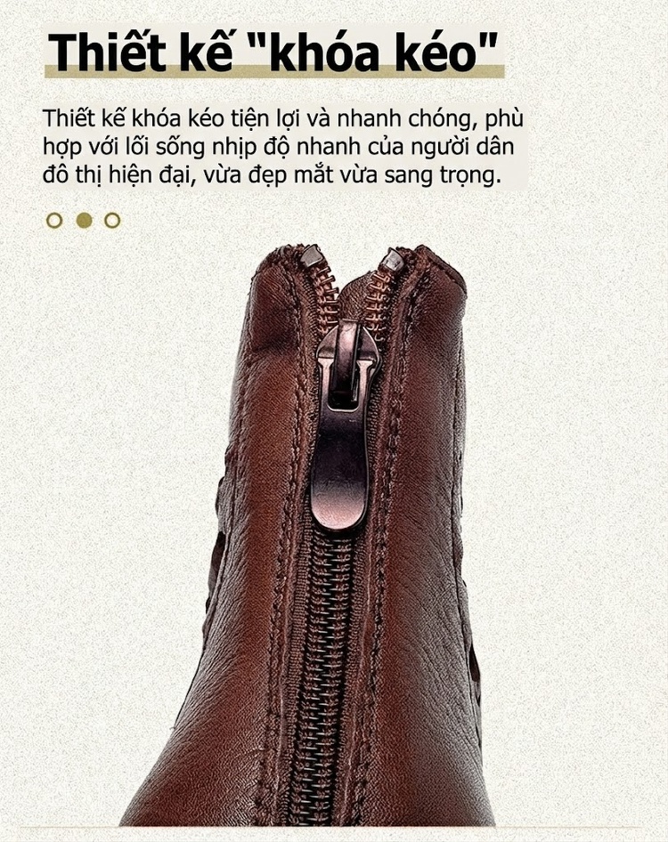 Boot Nữ Da Bò Cổ Lửng Đế Xuồng Chiều Cao Đế Khoảng 5cm Thiết Kế Khoét Lỗ Màu Nâu, Đen, Kem... chi tiết 6