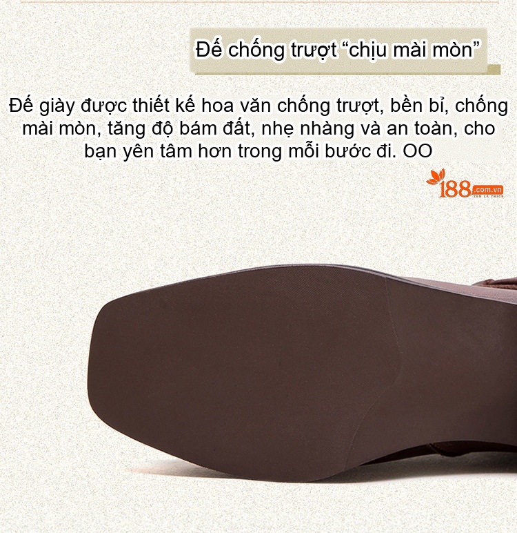 Boot Nữ Da Bò Cổ Lửng Phong Cách Anh Quốc Chiều Cao Đế Khoảng 3cm Màu Đen, Nâu chi tiết 6