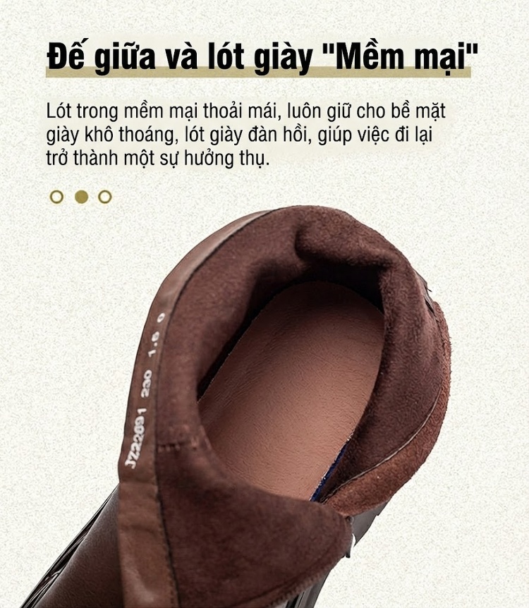 Boot Nữ Da Bò Cổ Ngắn Chiều Cao Đế Khoảng 5cm Phong Cách Hàn Quốc Màu Đen, Nâu chi tiết 6