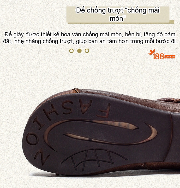 Boot Nữ Da Bò Cổ Ngắn Khóa Bên Hông Chiều Cao Đế Khoảng 1cm Màu Nâu chi tiết 5