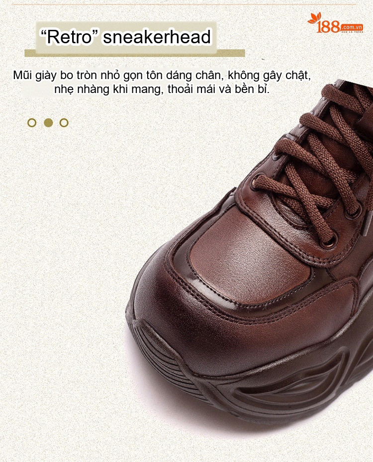 Boot Nữ Da Bò Cổ Ngắn Khóa Kéo Bên Hông Chiều Cao Đế Khoảng 5cm Màu Đen, Nâu chi tiết 4