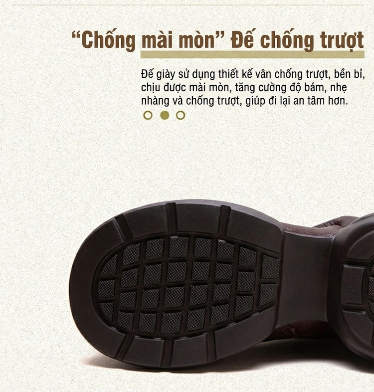 Boot Nữ Da Bò Cổ Ngắn Phong Cách Anh Quốc Chiều Cao Đế Khoảng 6cm Màu Đen, Nâu chi tiết 5