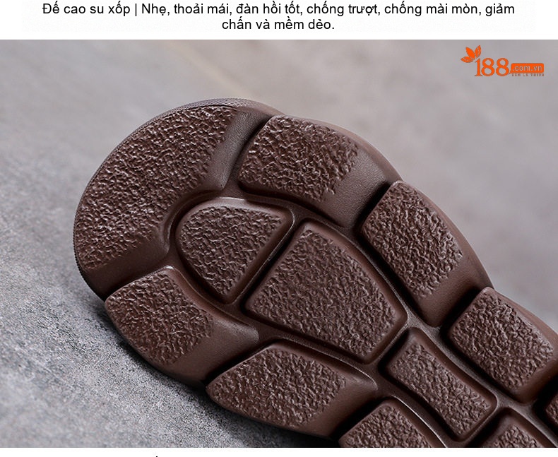 Boot Nữ Da Bò Dây Buộc Đế Bánh Mì Chiều Cao Đế Khoảng 5cm Màu Nâu, Đen, Xanh Lá chi tiết 8