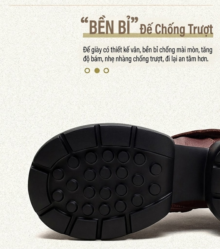 Boot Nữ Da Bò Khóa Kéo Bên Hông Chiều Cao Đế Khoảng 5cm Phong Cách Retro Màu Đen, Nâu chi tiết 5