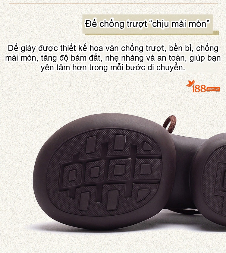 Boot Nữ Da Bò Lót Lông Giữ Ấm Phong Cách Anh Quốc Cổ Điển Chiều Cao Đế Khoảng 6cm Màu Đen, Nâu chi tiết 4