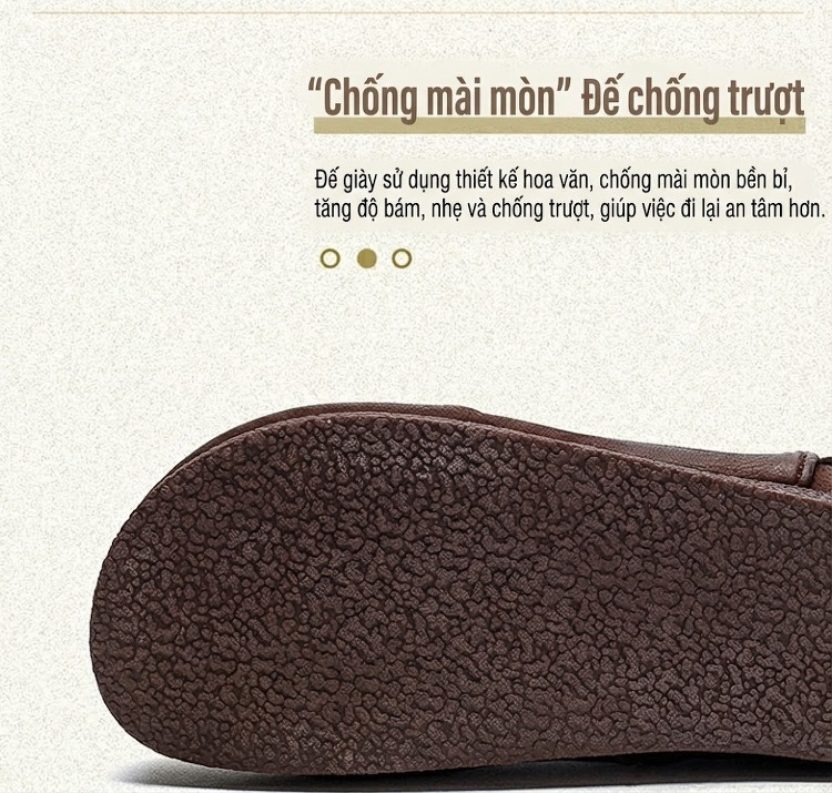 Boot Nữ Da Bò Thủ Công Cổ Điển Khóa Kéo Bên Chiều Cao Đế Khoảng 1cm Màu Nâu chi tiết 4