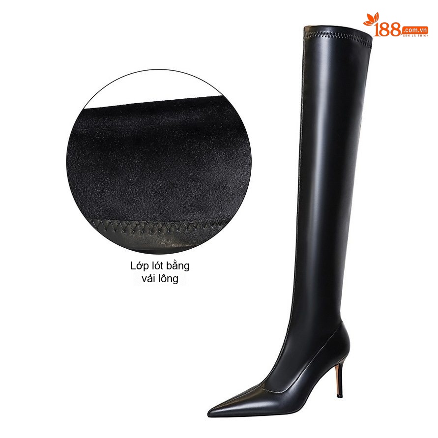 315-A16 màu đen lót nhung 8.5CM