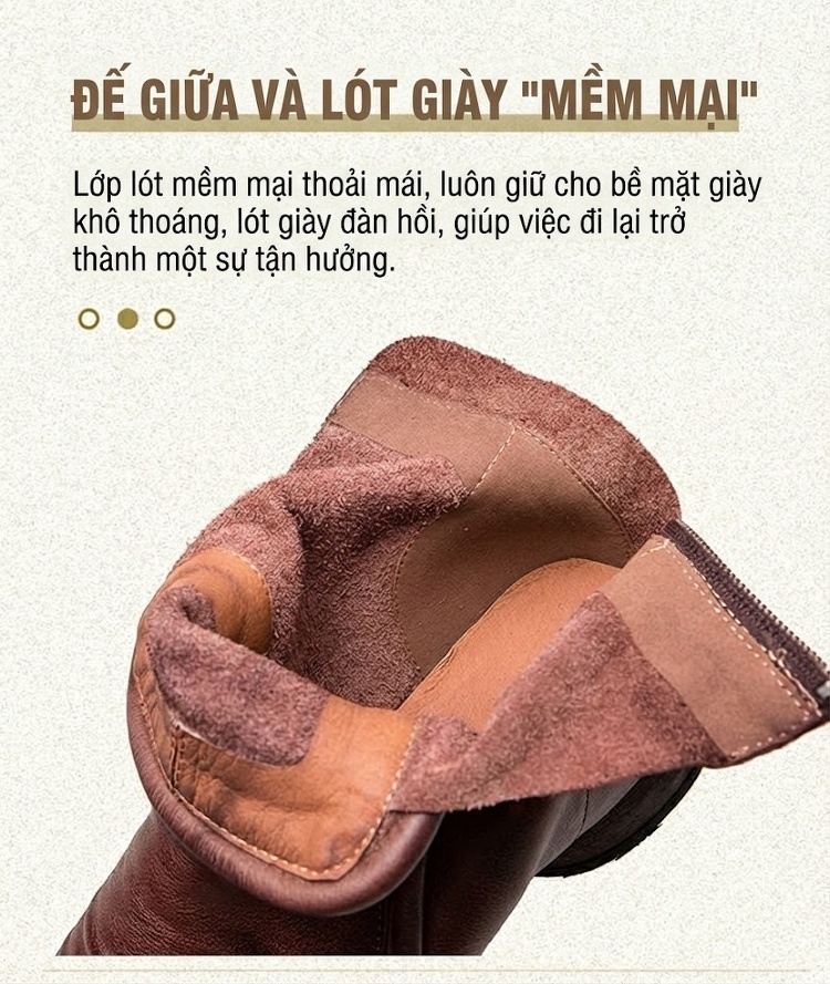 Boot Nữ Da Bóng Cổ Lửng Gót Vuông Chiều Cao Đế Khoảng 3cm Phong Cách Retro Màu Đen, Nâu Đỏ chi tiết 7