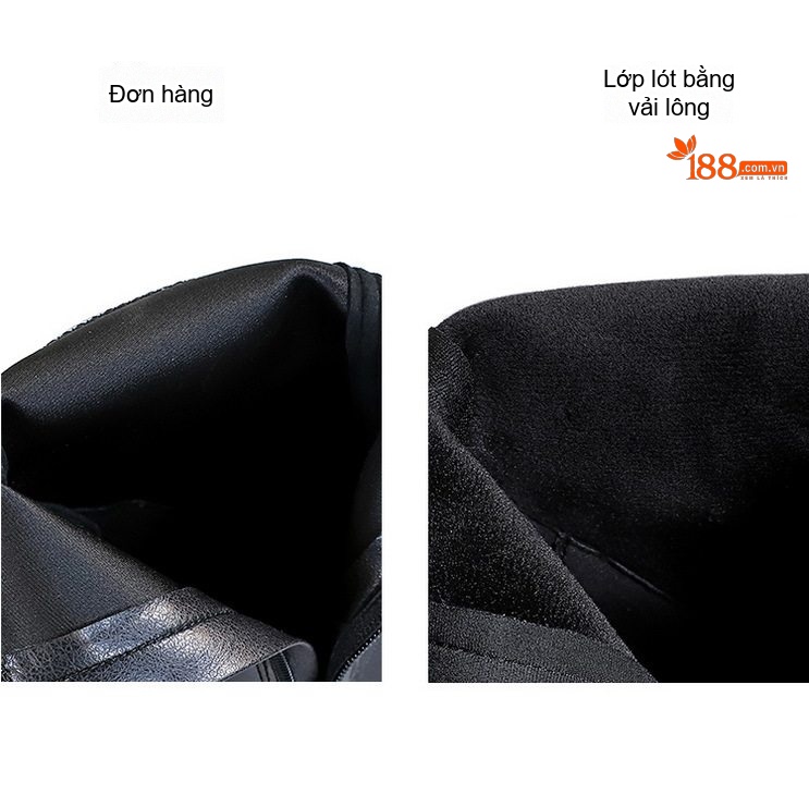 Boot Nữ Da Bóng Cổ Ngắn Gót Nhọn Chiều Cao Đế Khoảng 8cm Màu Đen, Nâu chi tiết 41