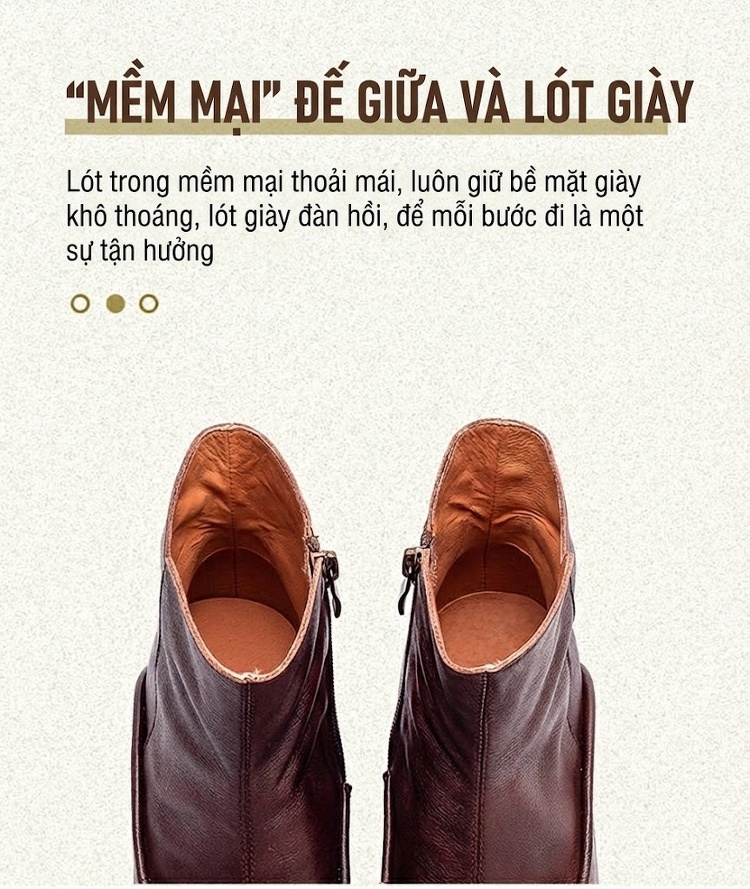Boot Nữ Da Bóng Mũi Nhọn Chiều Cao Đế Khoảng 5cm Màu Nâu, Xám chi tiết 5