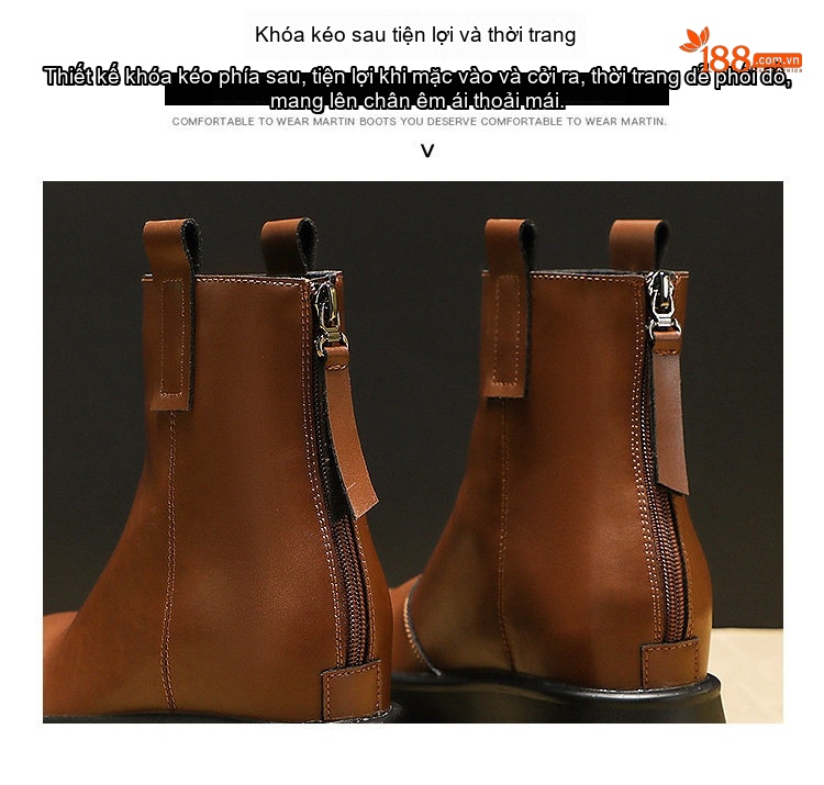 Boot Nữ Đế Cao Chiều Cao Đế Khoảng 7cm Da Bóng Màu Đen, Nâu