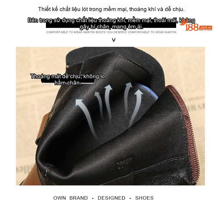 Boot Nữ Đế Cao Chiều Cao Đế Khoảng 7cm Da Bóng Màu Đen, Nâu chi tiết 6