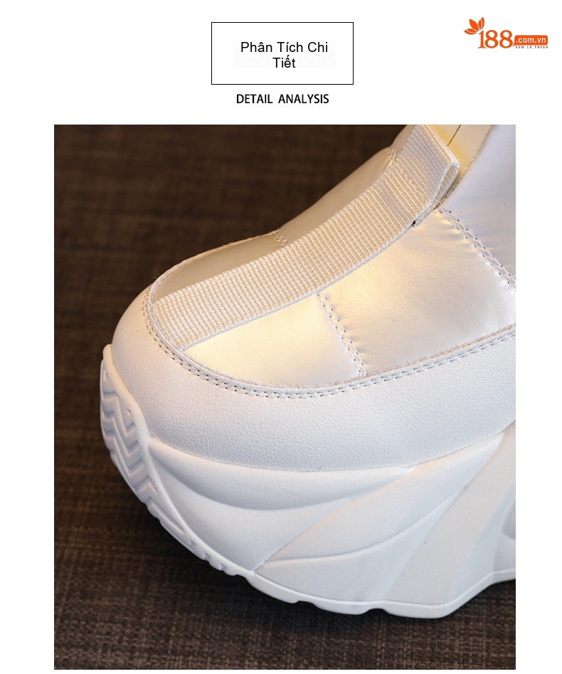 Boot Nữ Đế Cao Lót Lông Giữ Ấm Chống Trượt Chiều Cao Đế Khoảng 8cm Màu Đen, Trắng, Bạc chi tiết 8