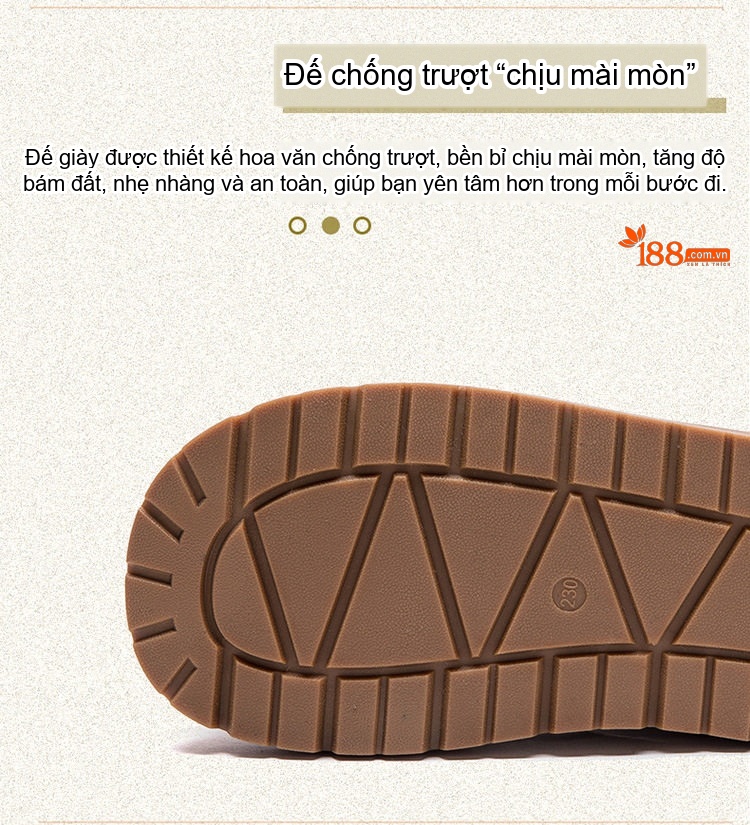 Boot Nữ Lót Lông Cừu Giữ Ấm Phong Cách Hàn Quốc Da Mờ Chiều Cao Đế Khoảng 4cm Màu Nâu chi tiết 6