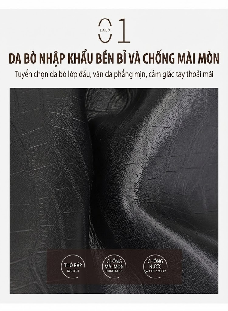 Cặp Công Sở Nam Da Bóng Vân Cá Sấu Đựng Laptop Có Dây Đeo Màu Đen chi tiết 4