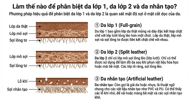 Cặp Da Công Sở Nam Da Bò Crazy Horse Đựng Laptop 15.6 Inch Túi Đeo Chéo Màu Nâu, Nâu Đậm chi tiết 2