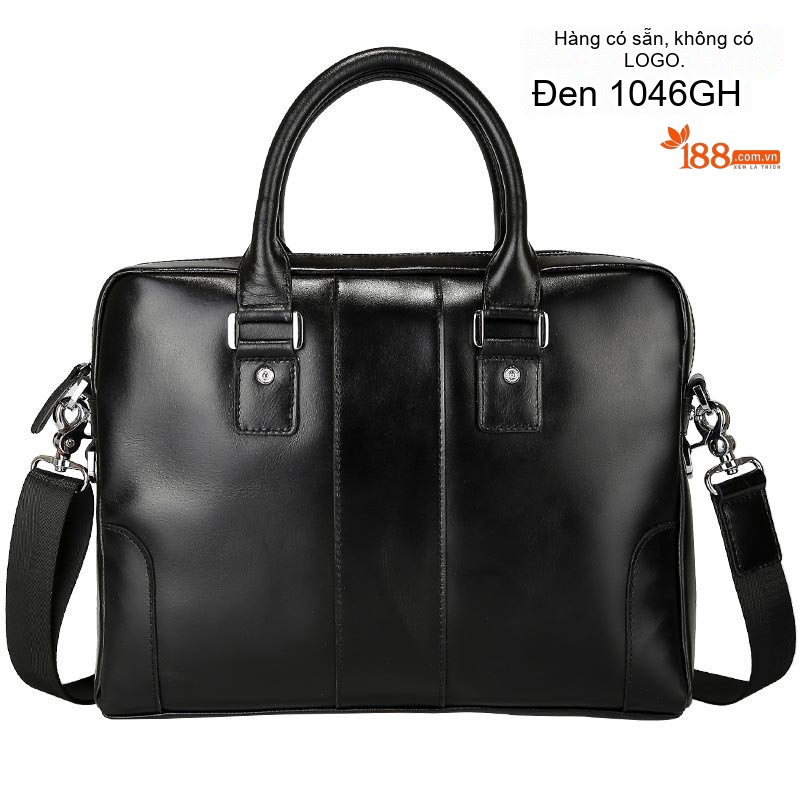 Cặp Túi Công Sở Nam Da Bò Đựng Laptop Thời Trang Đeo Chéo Màu Đen, Nâu
