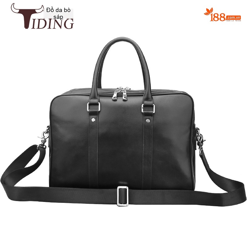 Cặp da nam đựng laptop 14 inch đeo chéo xách tay da bò cao cấp