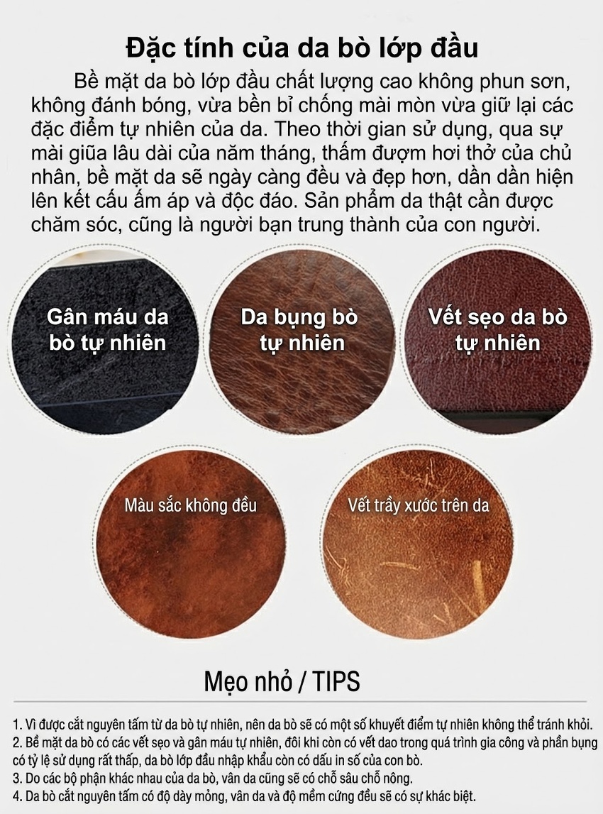 Cặp Túi Xách Công Sở Nam Da Bò Vintage Đựng Laptop Đeo Vai Chéo Màu Nâu Đậm, Nâu Nhạt chi tiết 10